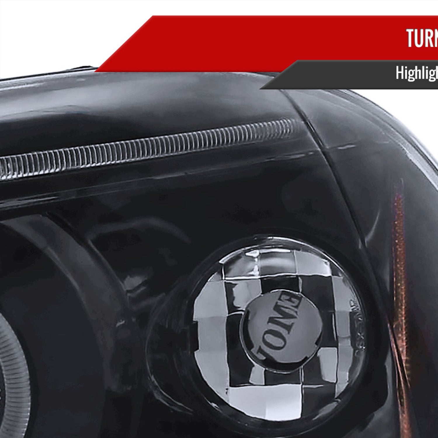 1996-1998 Honda Civic Dual Halo Projector Headlights Glossy Black/Smoke Lens