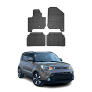 2015-2019 Kia Soul EV Floor Mats Liners Full Set All Weather Rubber Black