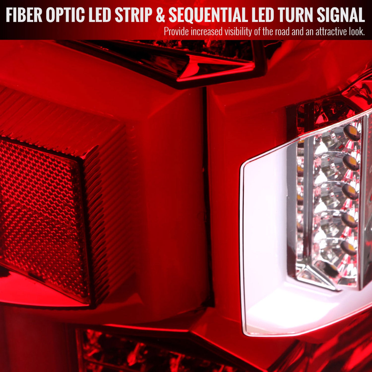 2019-2024 Dodge RAM 2500/3500 LED Sequential Signal Tail Lights Chrome/Red