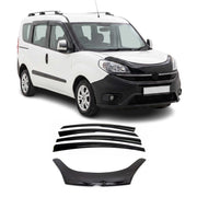 2019-2022 RAM ProMaster City Bug Shield Hood Deflector & Window Visor Vent Kit 5Pcs Smoke