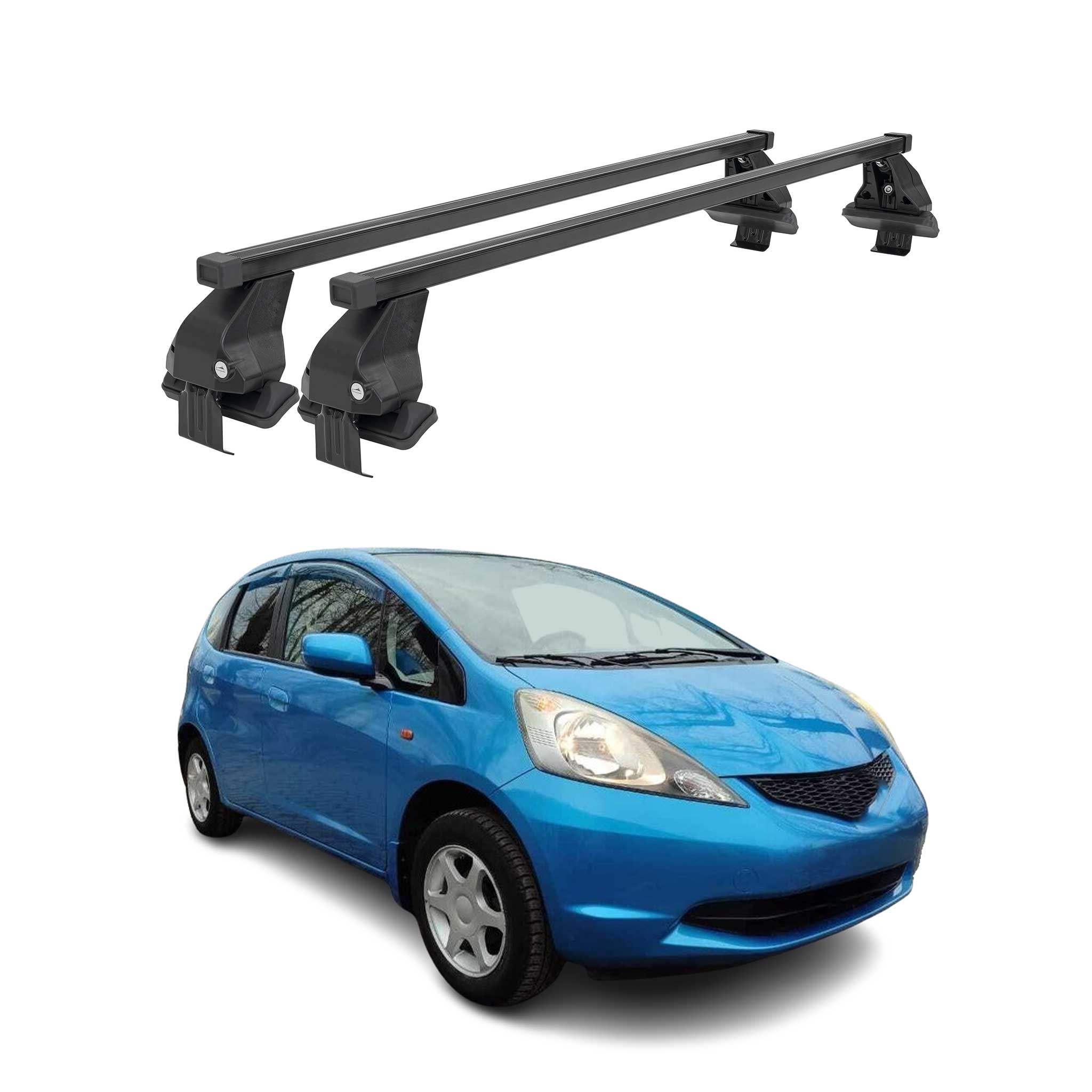 2007-2013 Honda Fit Roof Rack Cross Bars Black
