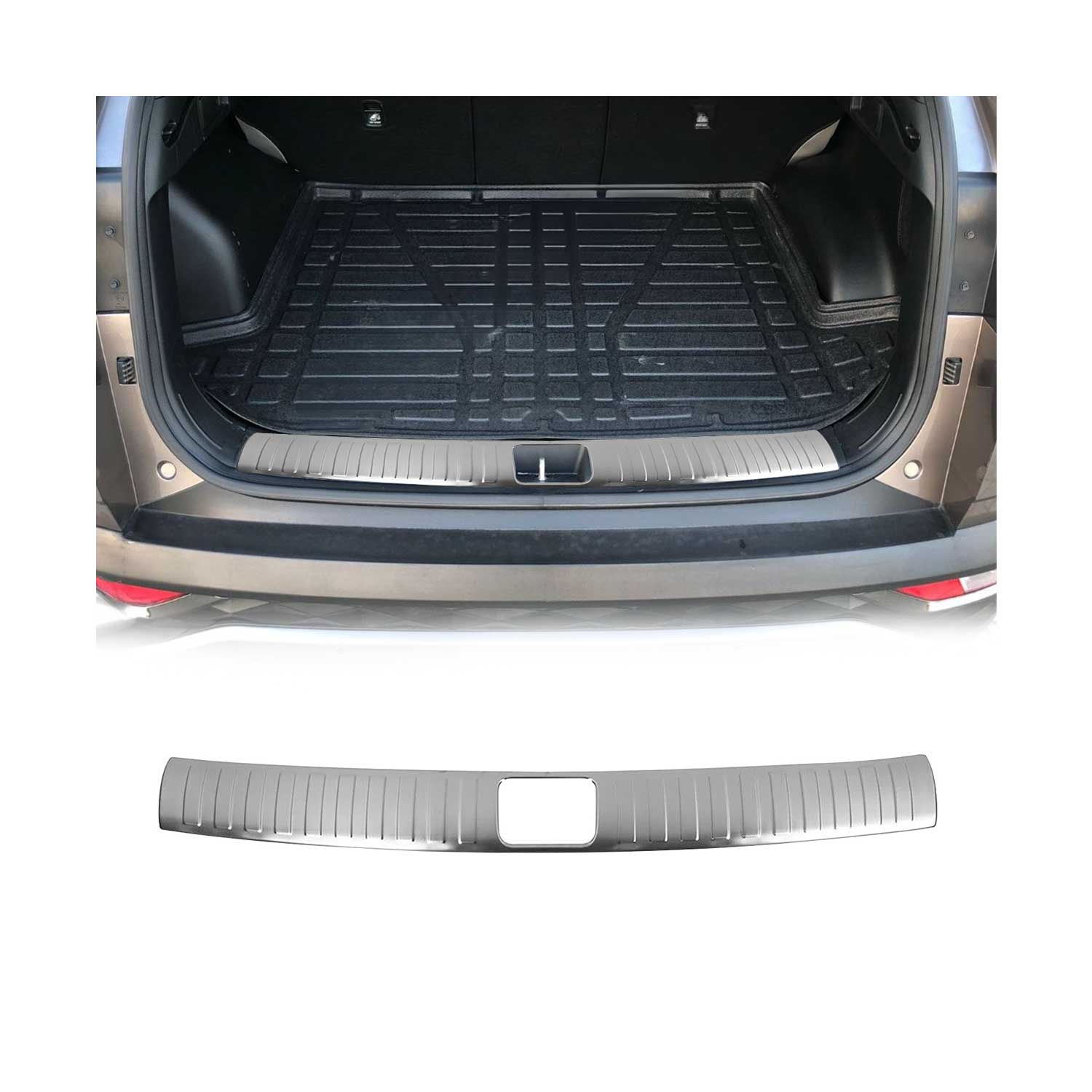 2016-2021 Hyundai Tucson Trunk Sill Cover Bumper Protector Stainless Steel Brushed