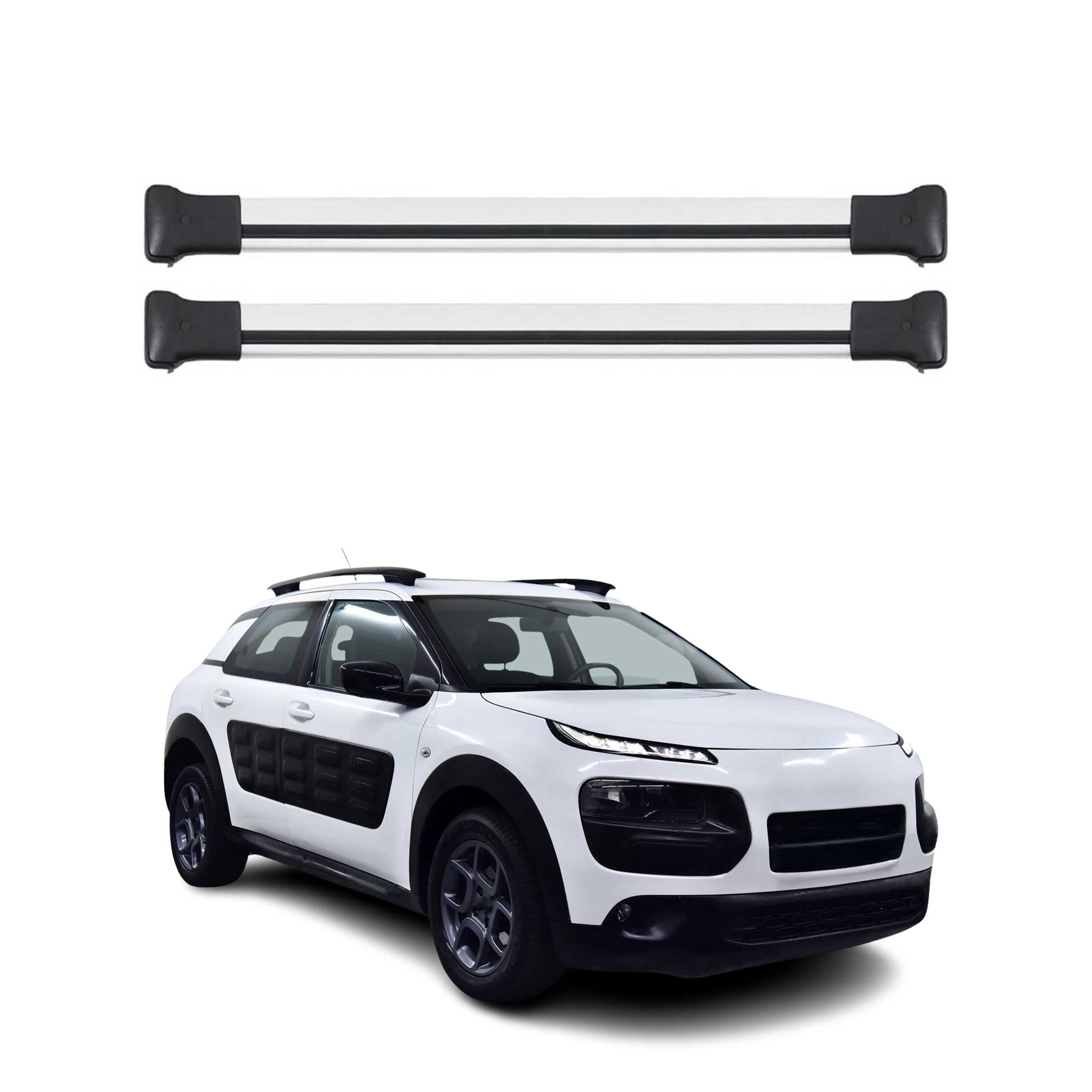 2014-2020 Citroen C4 Cactus Roof Rack Cross Bars Silver