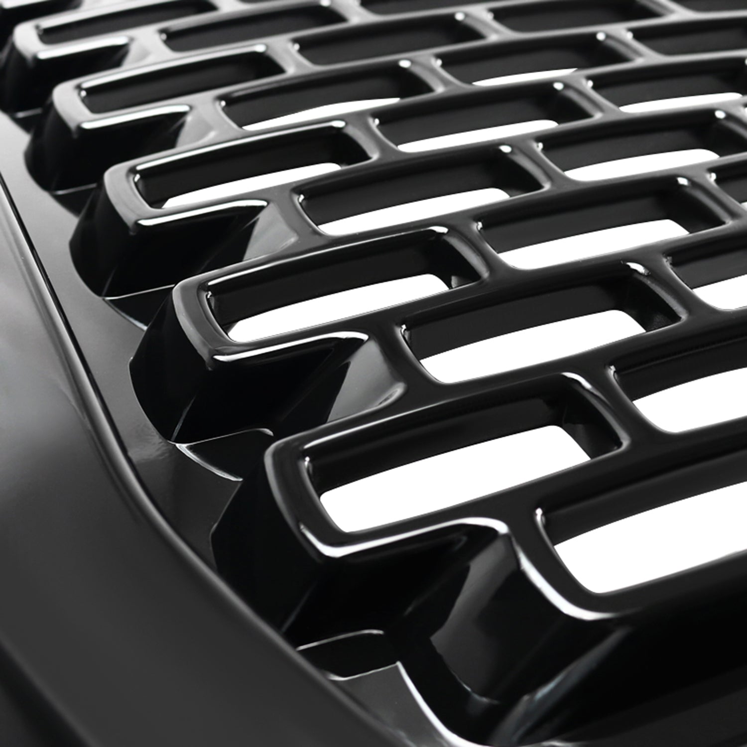 2014-2015 GMC Sierra 1500 Glossy Black ABS Denali Style Square Mesh Grille