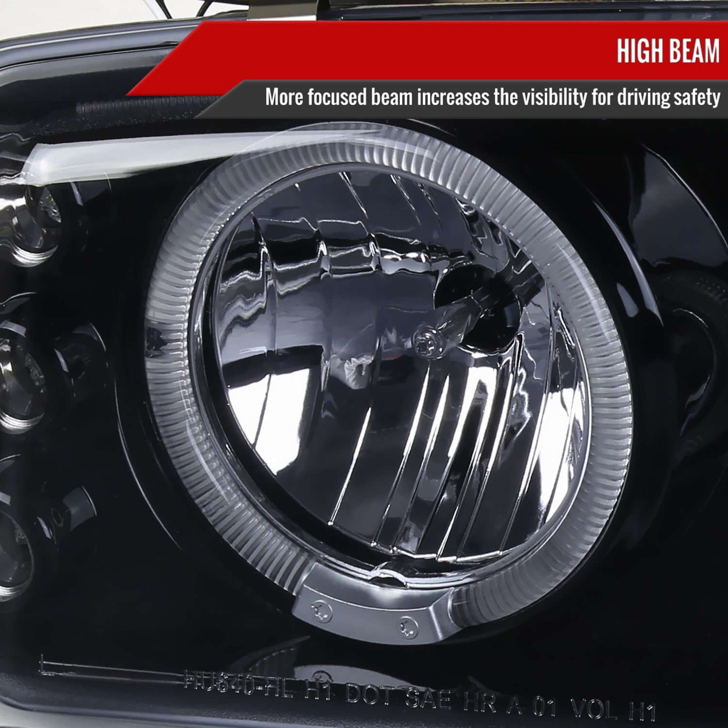 1999-2006 GMC Sierra/Yukon XL/SLT Dual Halo Headlights&Bumper Lights Smoke