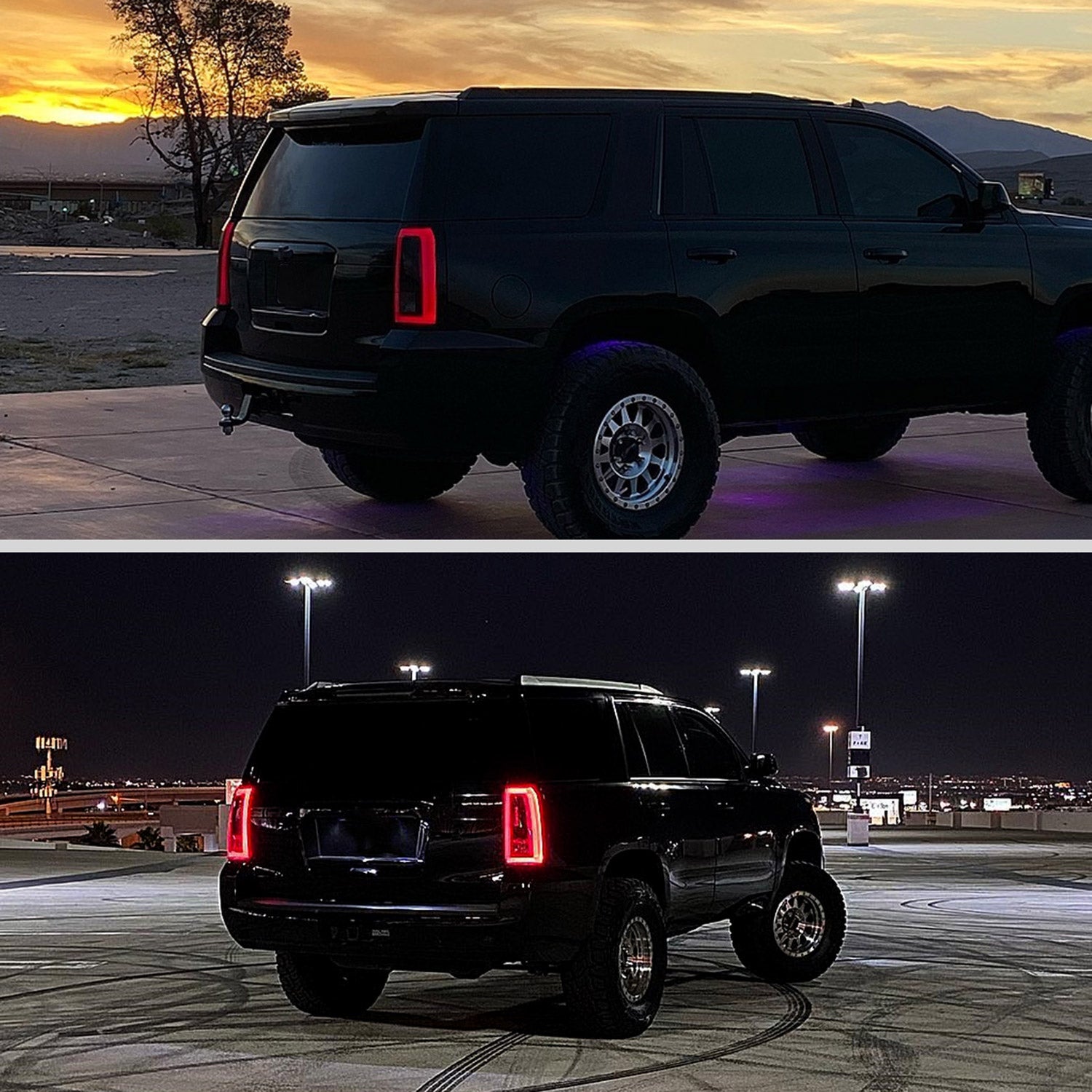 2015-2020 Chevy Tahoe/Suburban LS LT LTZ Premier LED Tail Lights Glossy Black