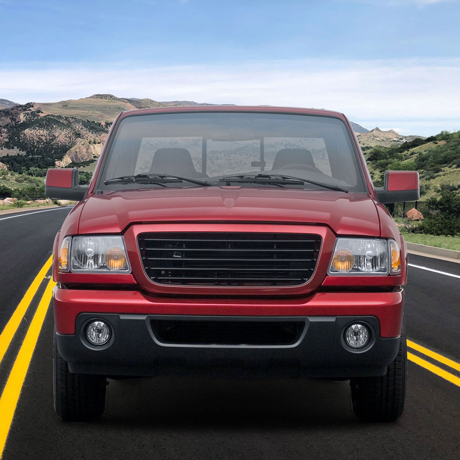 2001-2003 Ford Ranger H10 Fog Lights Chrome Housing/Clear Lens