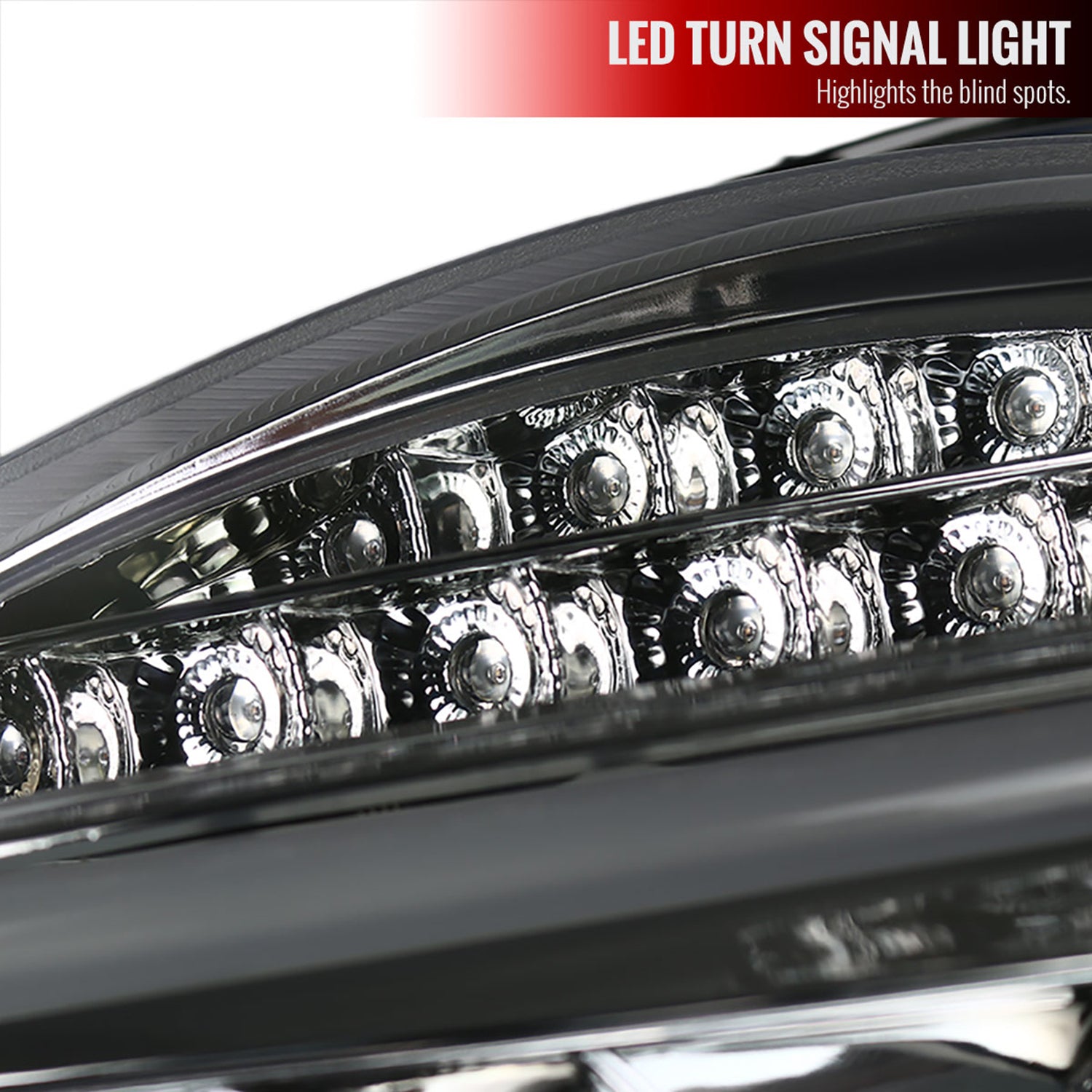2001-2007 Mercedes W203 C Class Headlights LED Light Bar&LED Signal Chrome