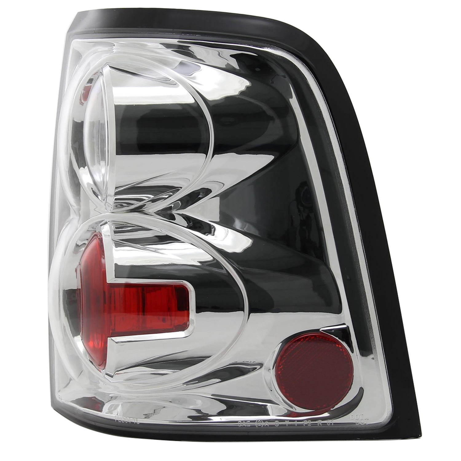 2002-2005 Ford Explorer Tail Lights Chrome Housing/Clear Lens