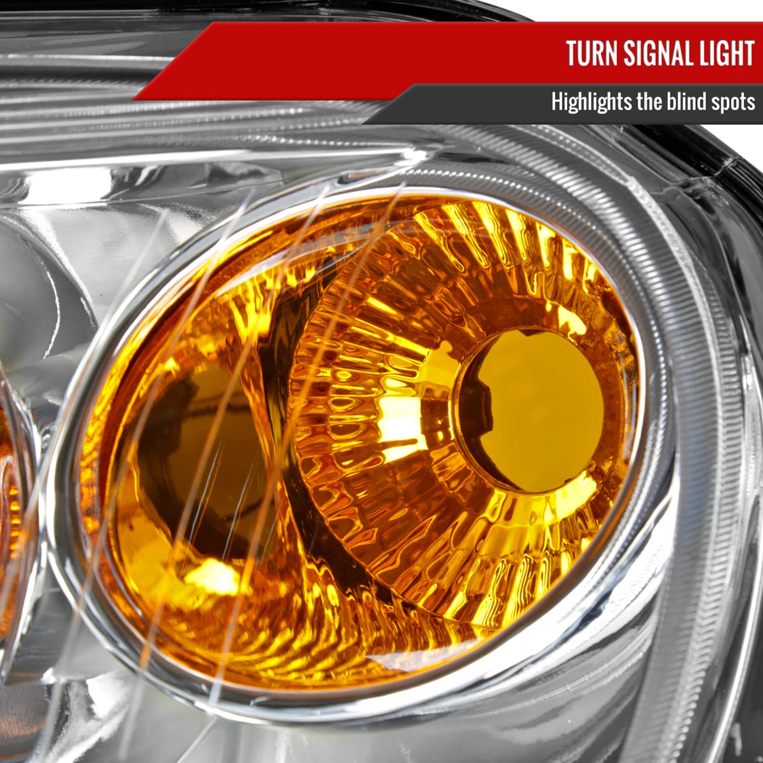 2006-2011 Chevrolet HHR Factory Style Headlights Chrome Housing/Clear Lens