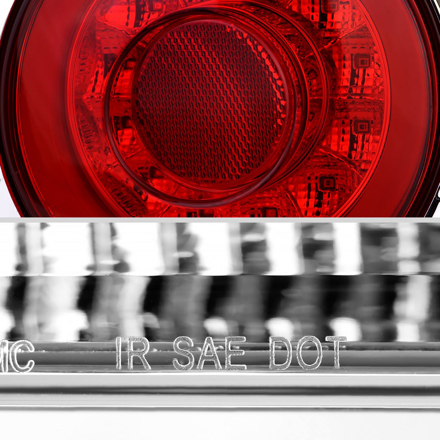 1995-1998 Nissan Skyline GT R33 JDM Red LED Tail Lights Chrome/Red Lens