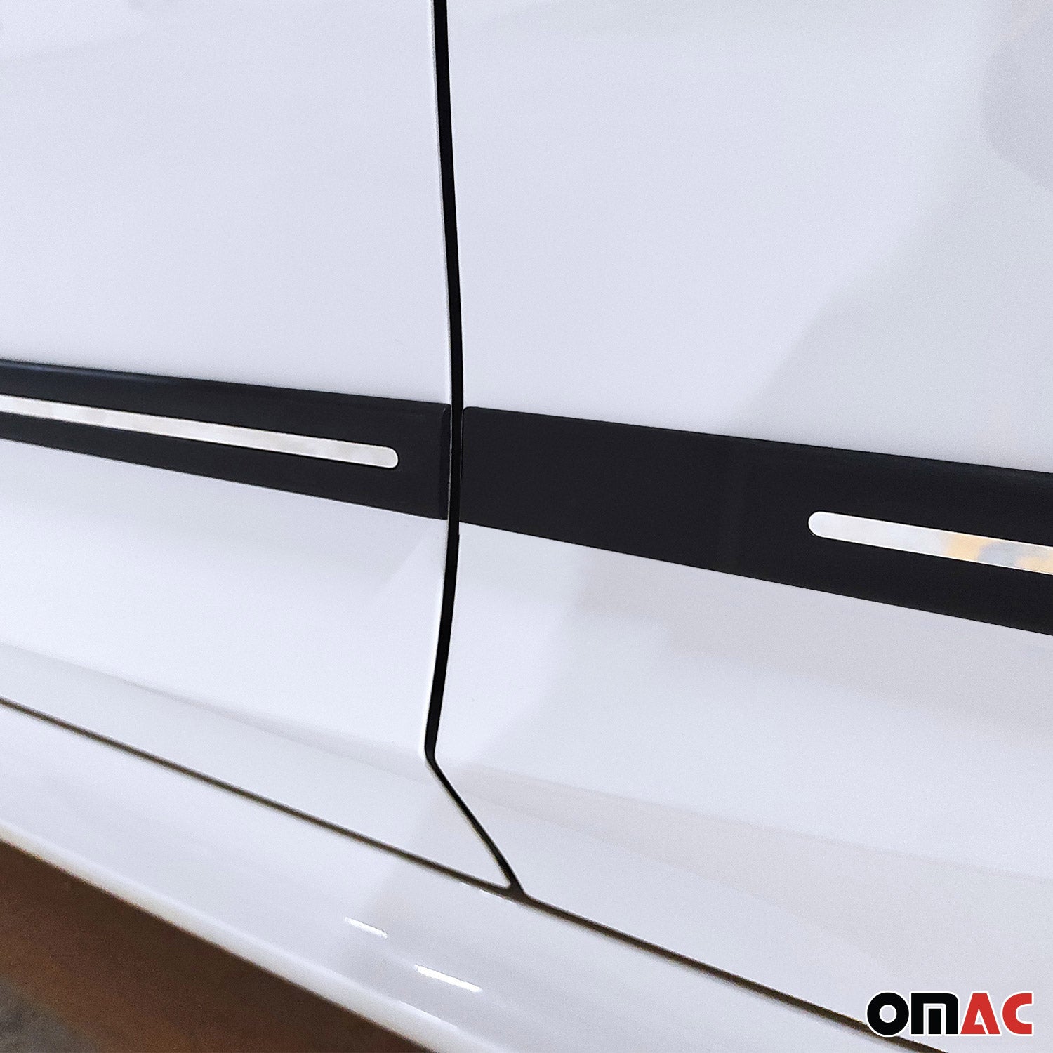 GMC Side Door Molding Trim Skirt Garnish Stainless Steel Silver 4 Pcs