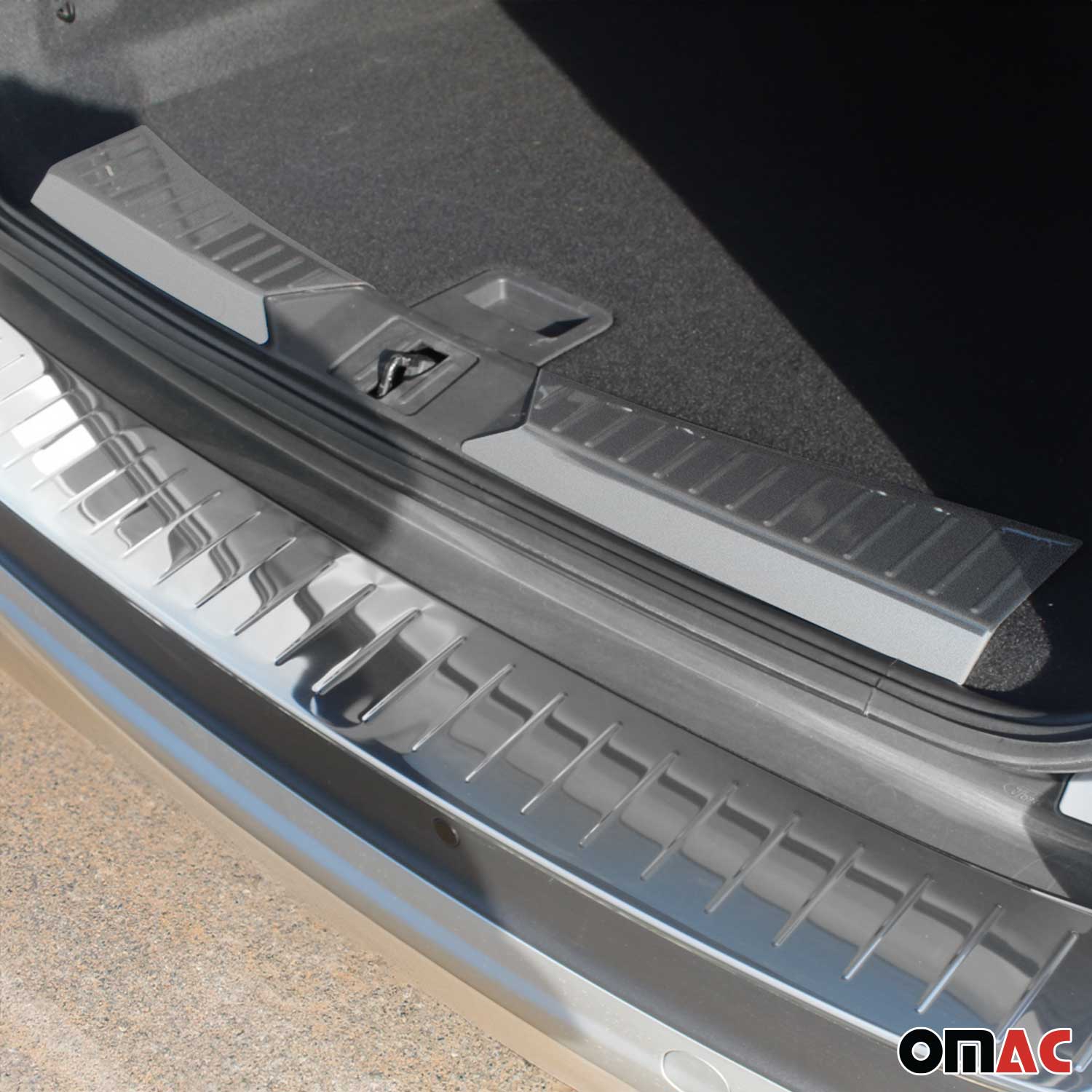 2013-2016 Ford Escape Trunk Sill Cover Bumper Protector S. Steel Brushed 2Pcs