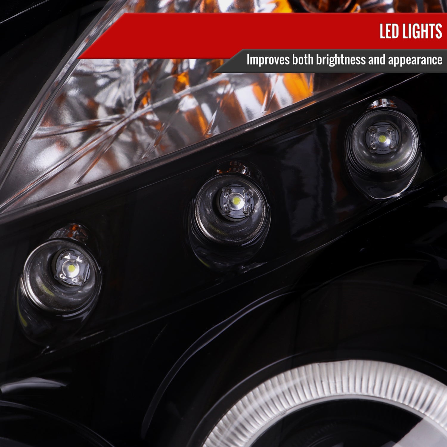 2003-2007 Infiniti G35 Coupe Dual Halo Projector Headlights Glossy Black/Smoke