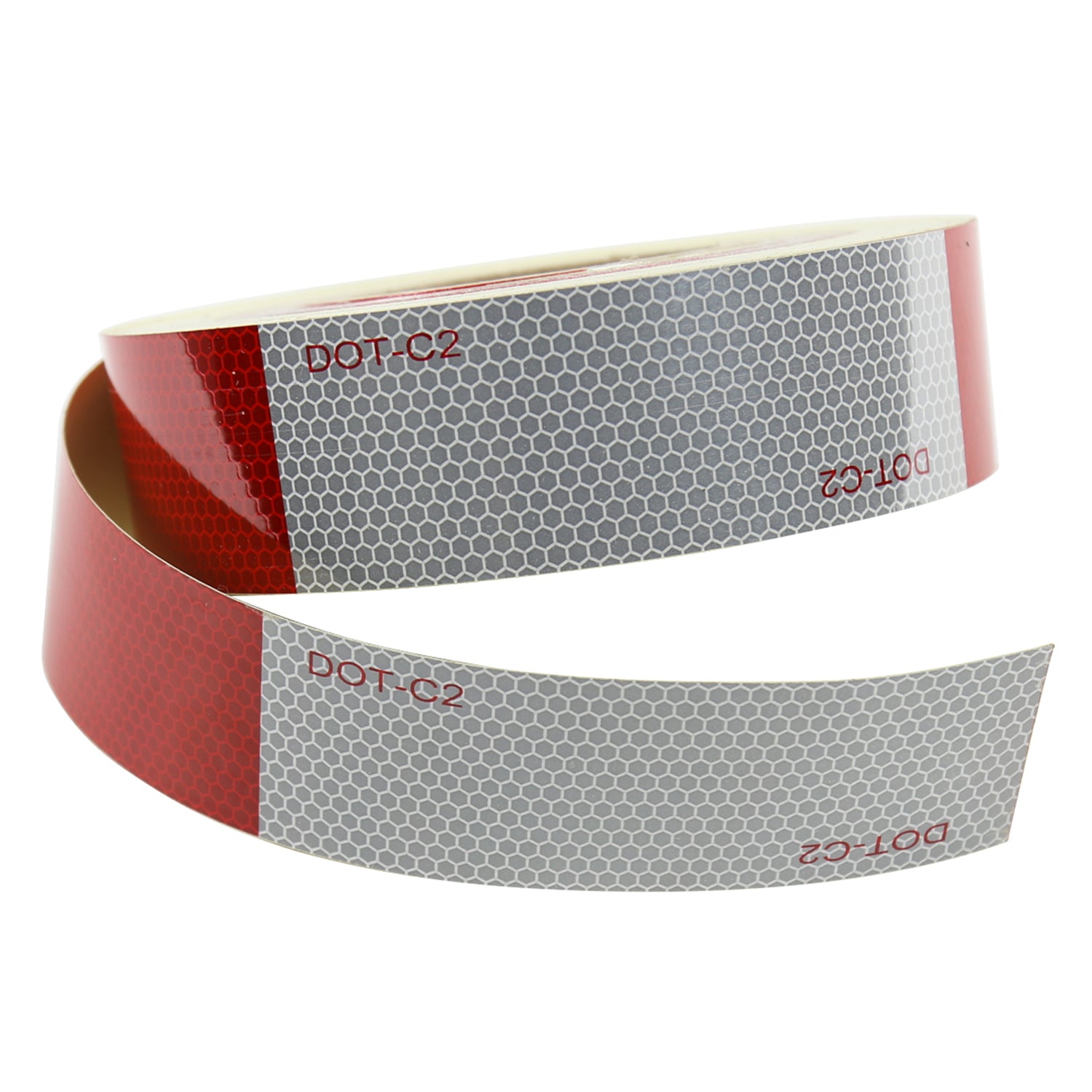 2" Wide Red/White DOT-C2 Approved Conspicuity Reflective Safety Tape 164 FT