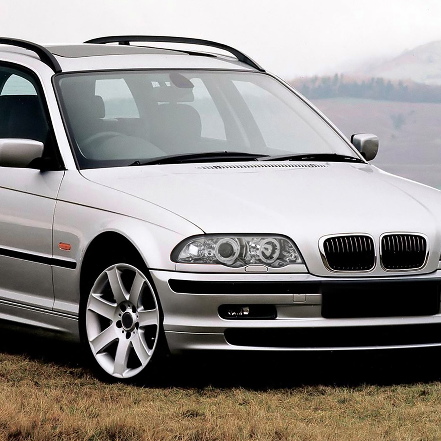 1999-2001 BMW E46 3 Series Sedan Dual Halo Projector Headlights Chrome/Clear