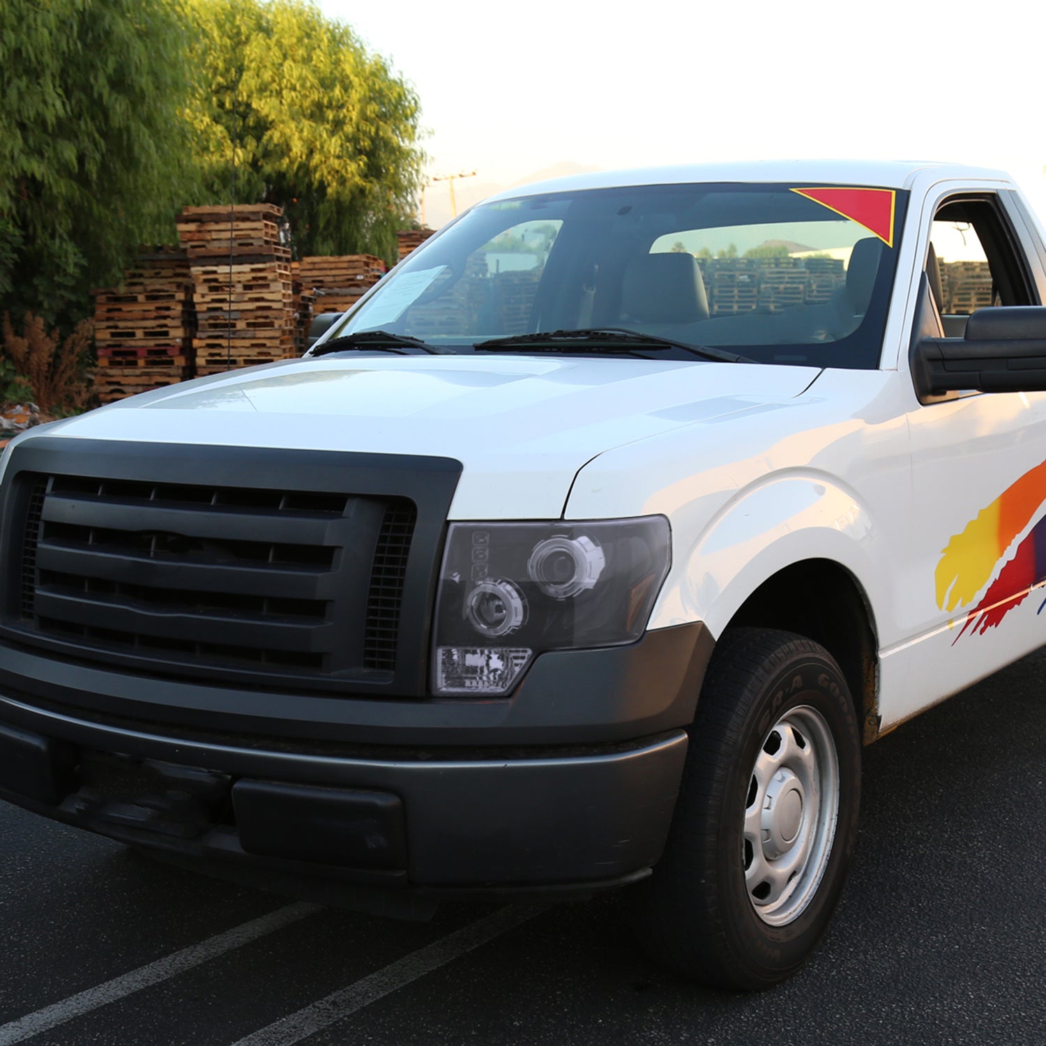 2009-2014 Ford F-150 Dual Halo Projector Headlights Glossy Black/Smoke Lens