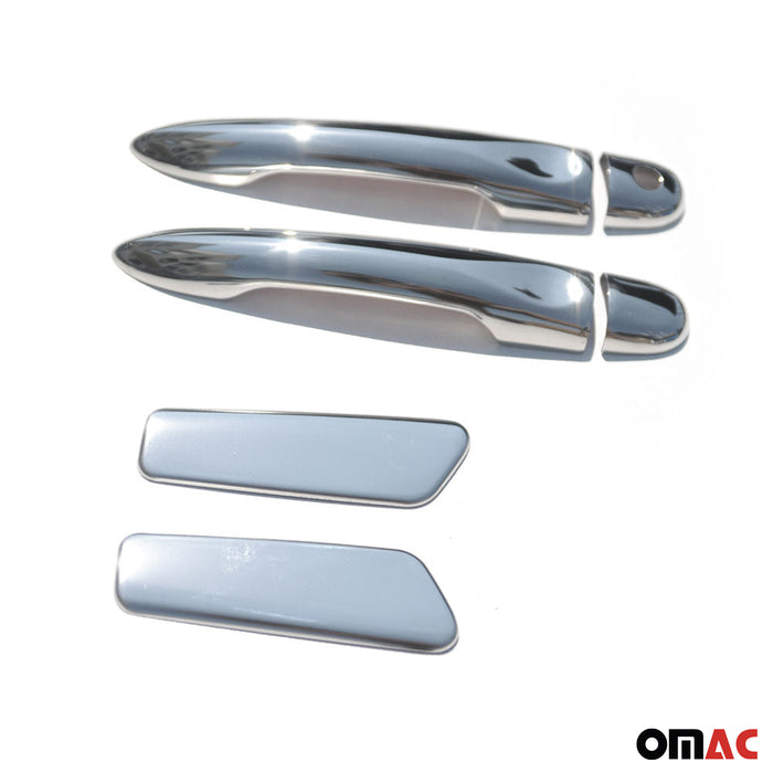 Car Door Handle Cover Protector for Renault Clio 2012-2018 Steel Chrome 6 Pcs