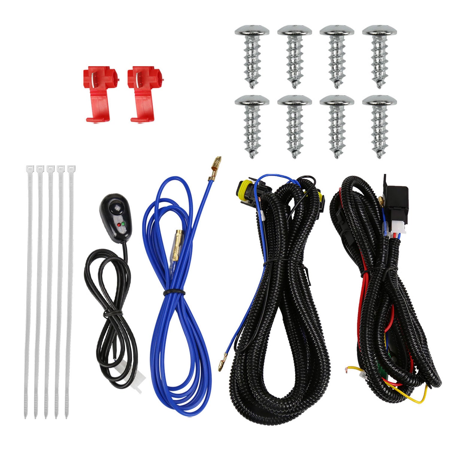 2011-2015 Ford Explorer H11 Fog Lights Kit Switch & Wiring Harness Chrome