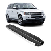 2006-2013 Land Rover Range Rover Sport Running Boards Side Steps Silver & Black
