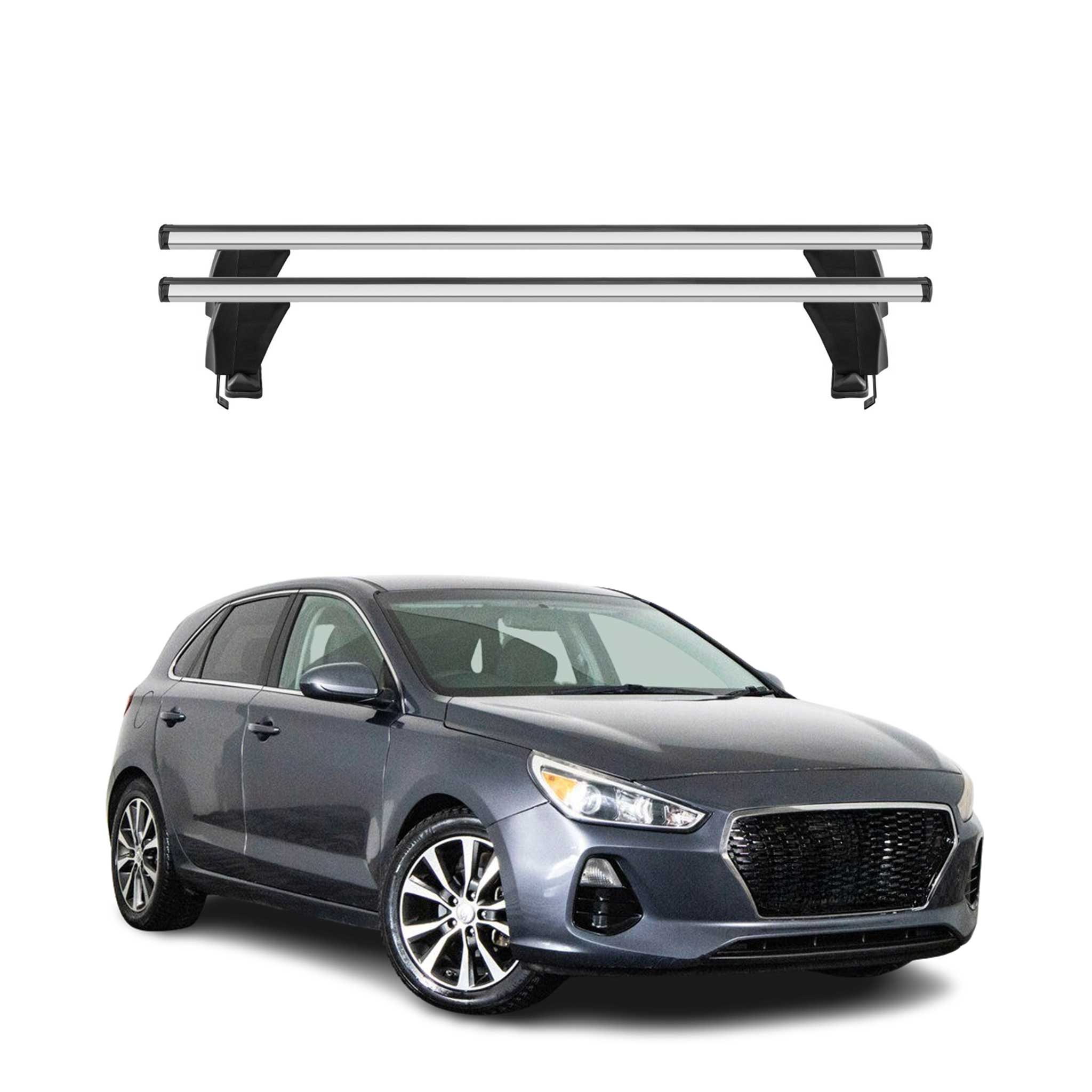 2018-2020 Hyundai Elantra GT Roof Rack Cross Bars Silver