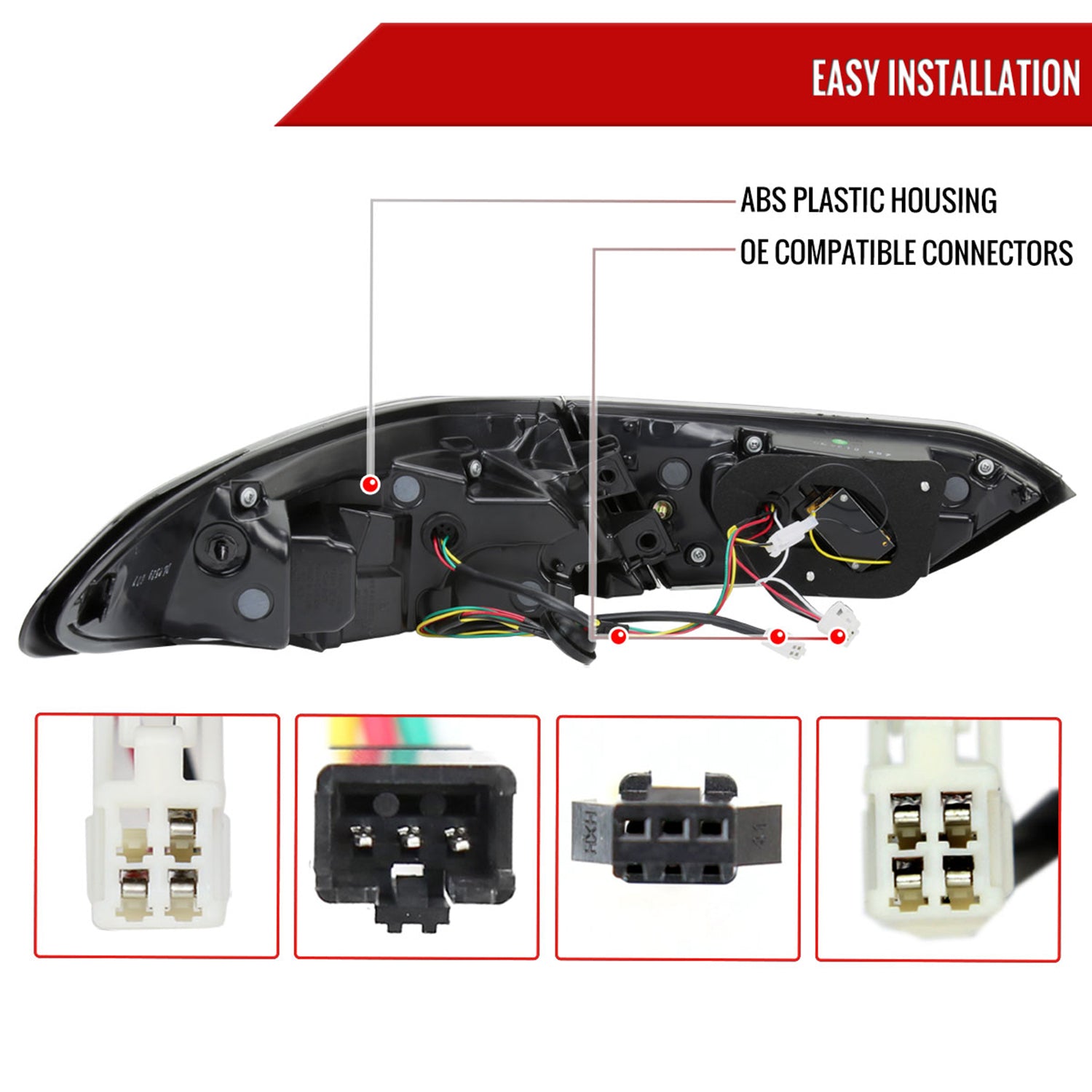 2018-2022 Toyota Camry LED Tail Lights Signal Lamps Matt Black/Clear