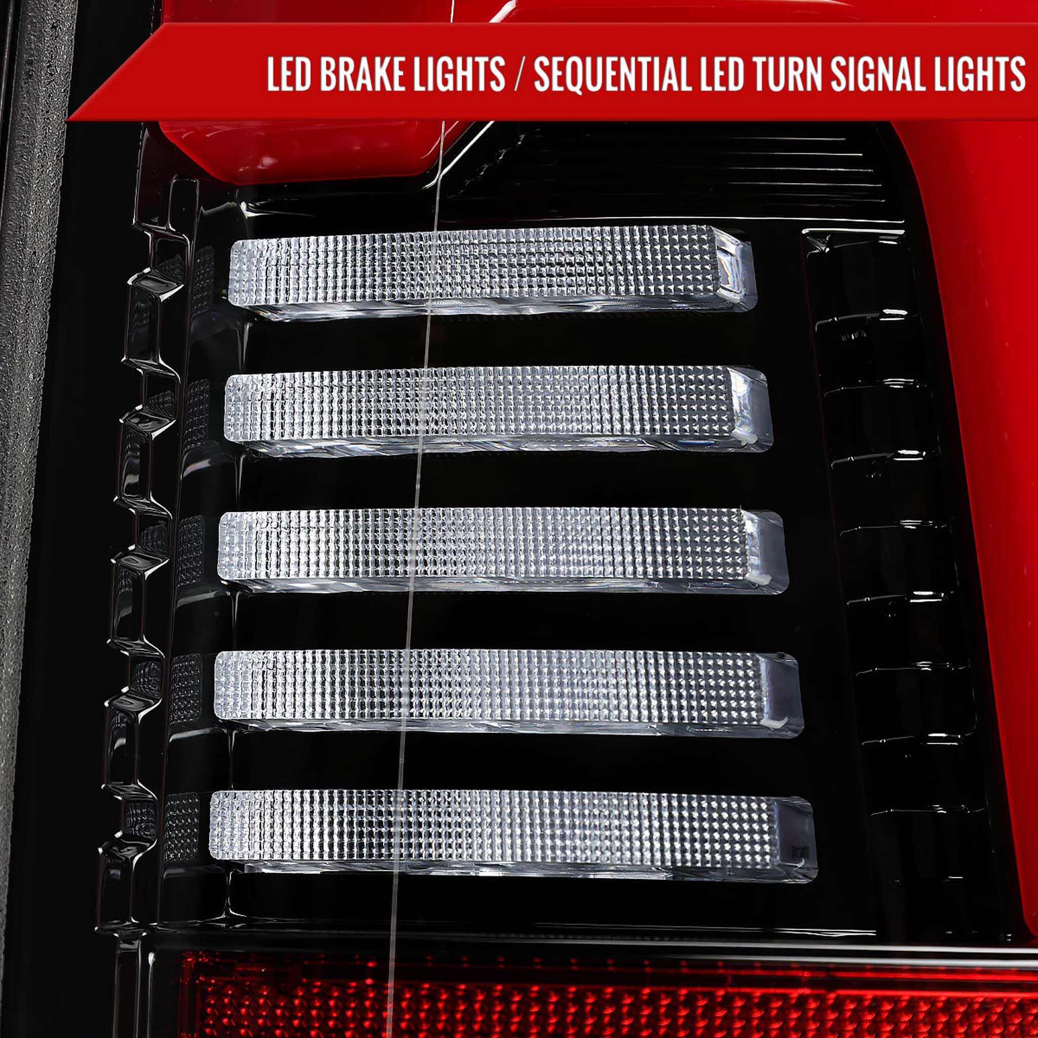 For Dodge RAM 2500/3500 2019-2024 LED Sequential Signal Tail Lights Jet Black Housing Clear Lens