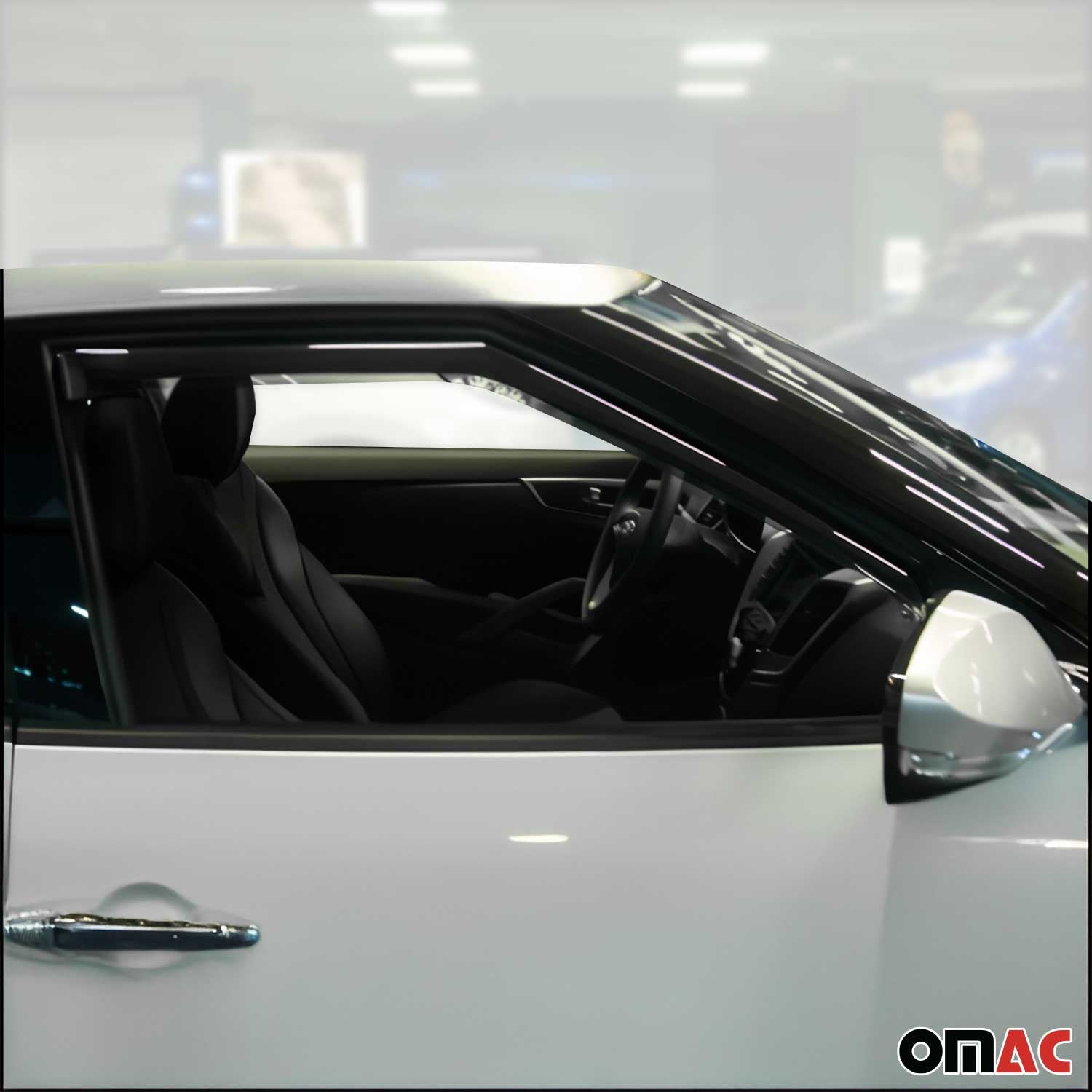 2012-2017 Hyundai Veloster Window Visor Vent Rain Deflector 2Pcs Smoke