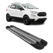 2013-2017 Ford EcoSport Running Boards Side Steps Silver & Black