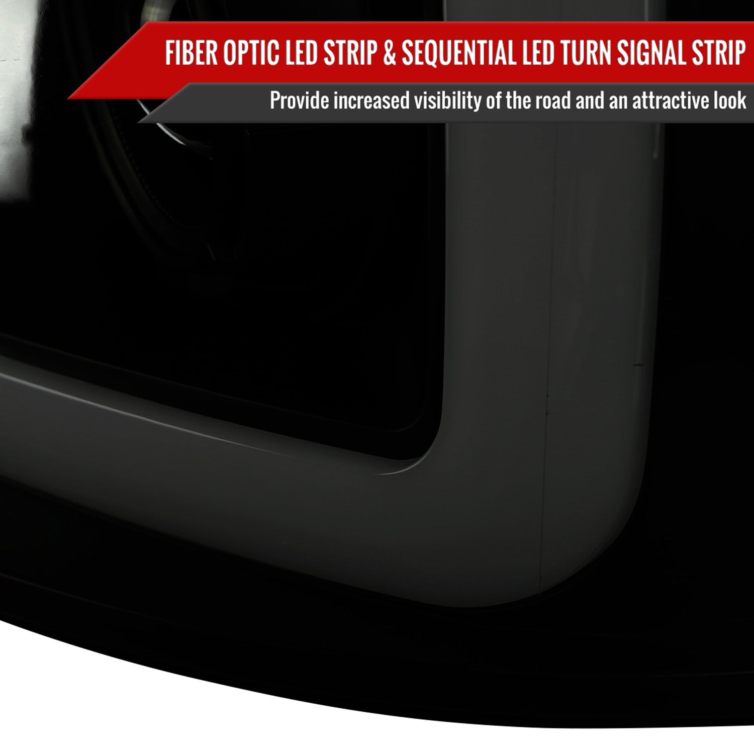 2004-2008 Ford F-150/Lincoln Mark LT LED CBar Projector Headlights Black&Smoke