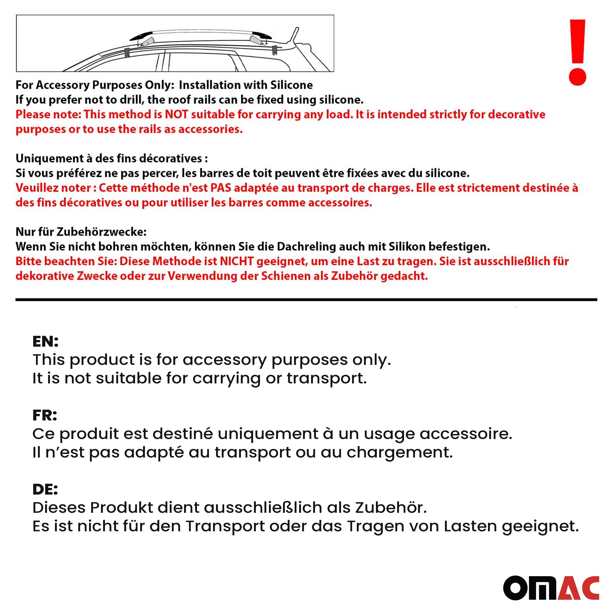 2007-2014 Nissan Qashqai Roof Rack Rails Side Rails Black