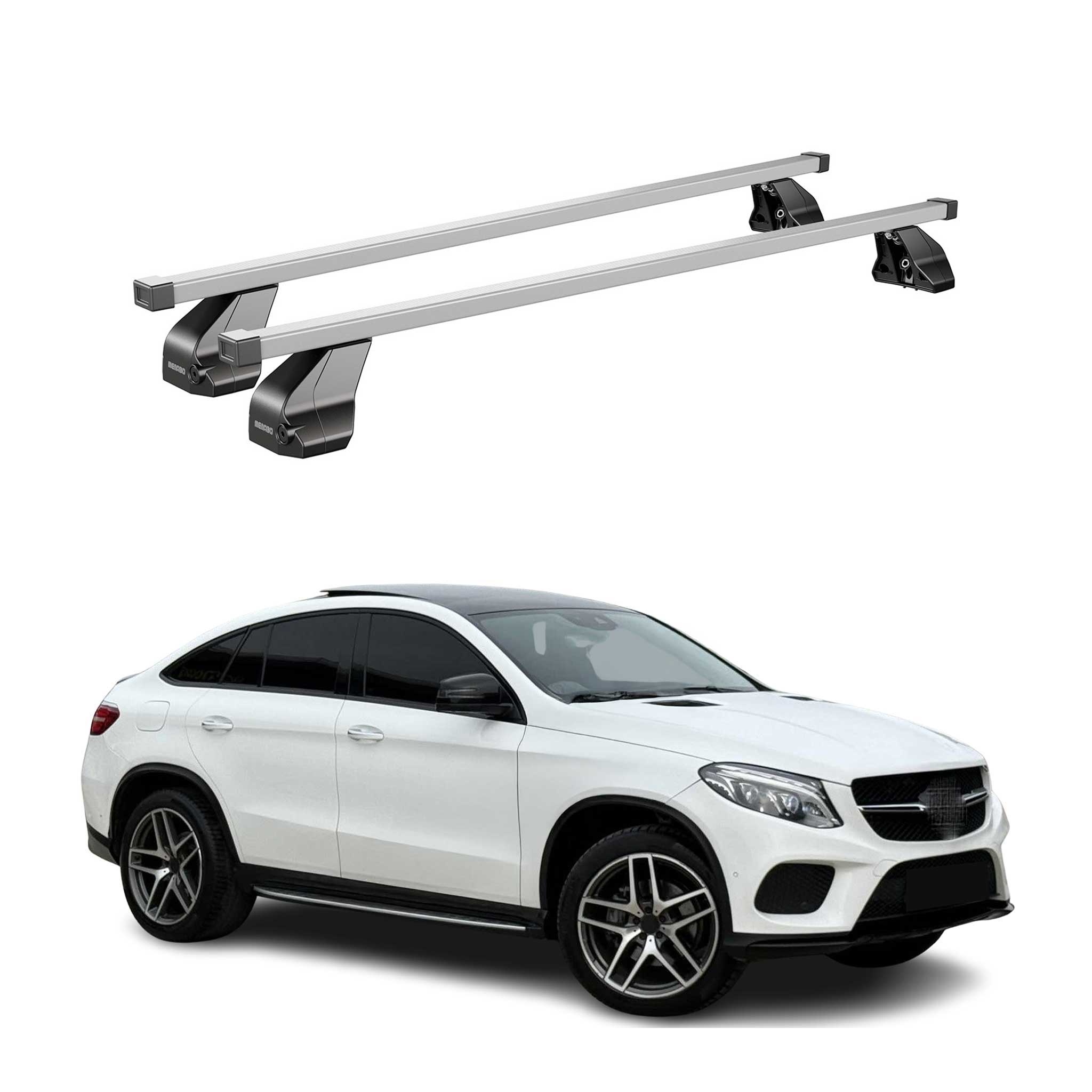 2016-2019 Mercedes GLE Class Coupe C292 Roof Rack Cross Bars Silver