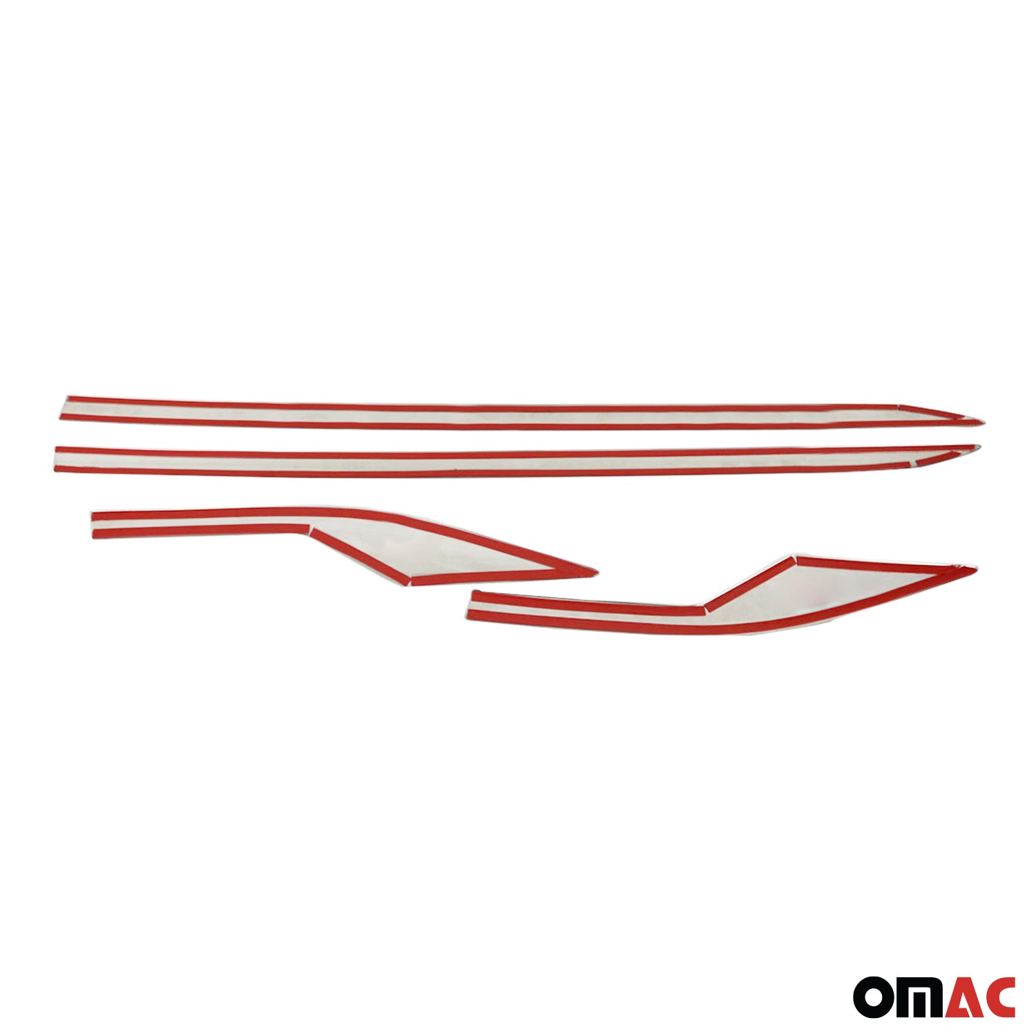 2018-2022 Toyota C-HR Side Door Molding Trim Skirt Garnish Stainless Steel Silver 4Pcs