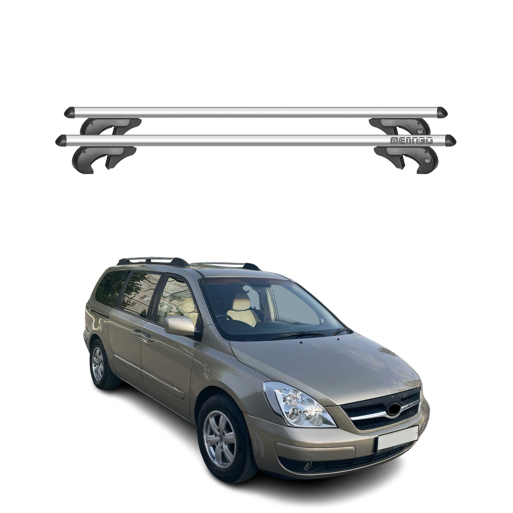 2006-2014 Hyundai Entourage Roof Rack Cross Bars Silver