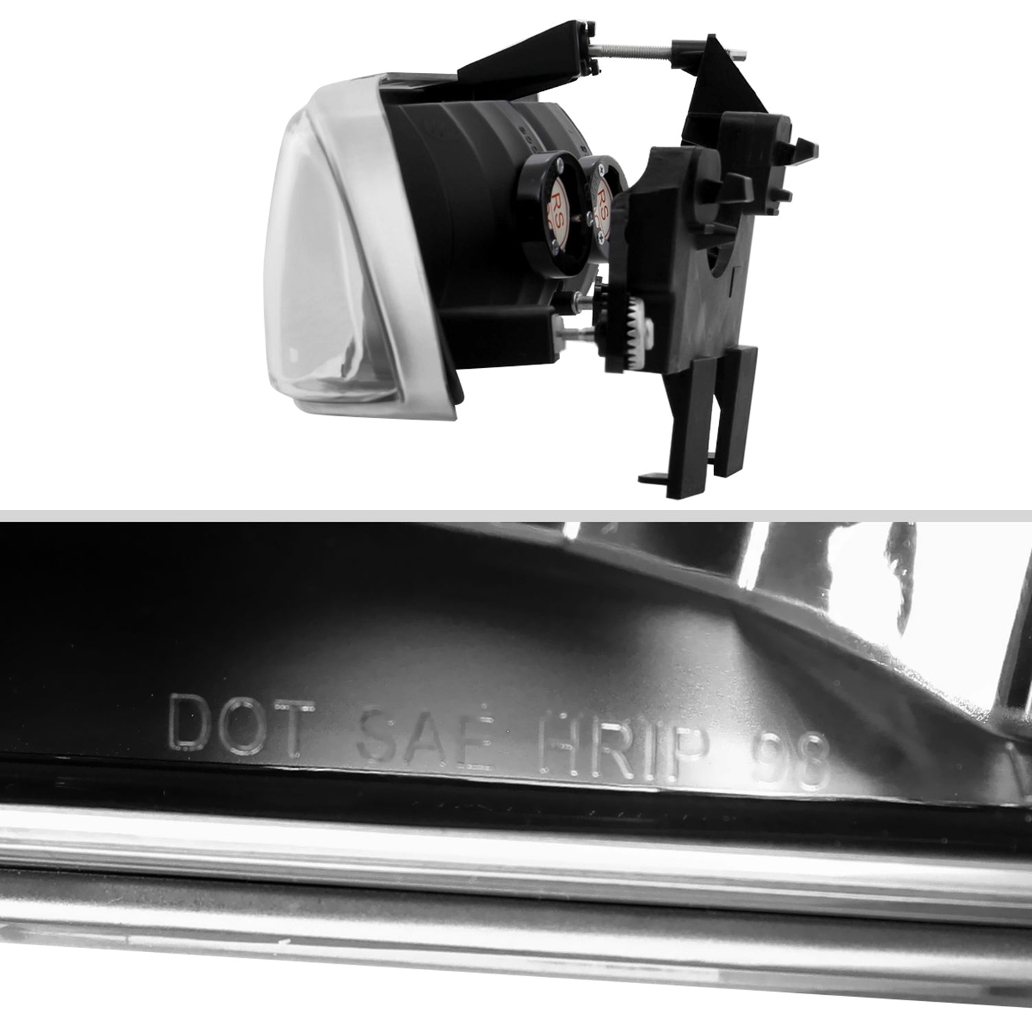 1998-2004 Chevy S10/Blazer Factory Style Headlights Matte Black/Clear Lens