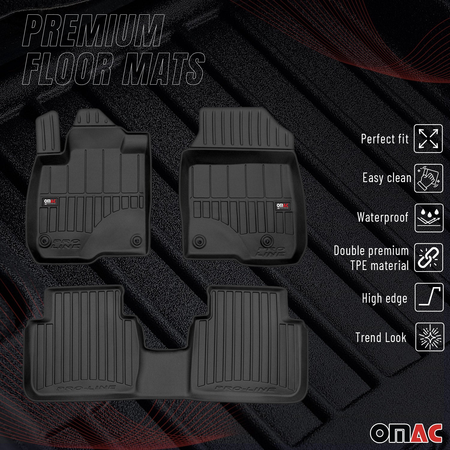 2023-2026 Honda HR-V Premium Floor Mats Liners Full Set All Weather Heavy Duty