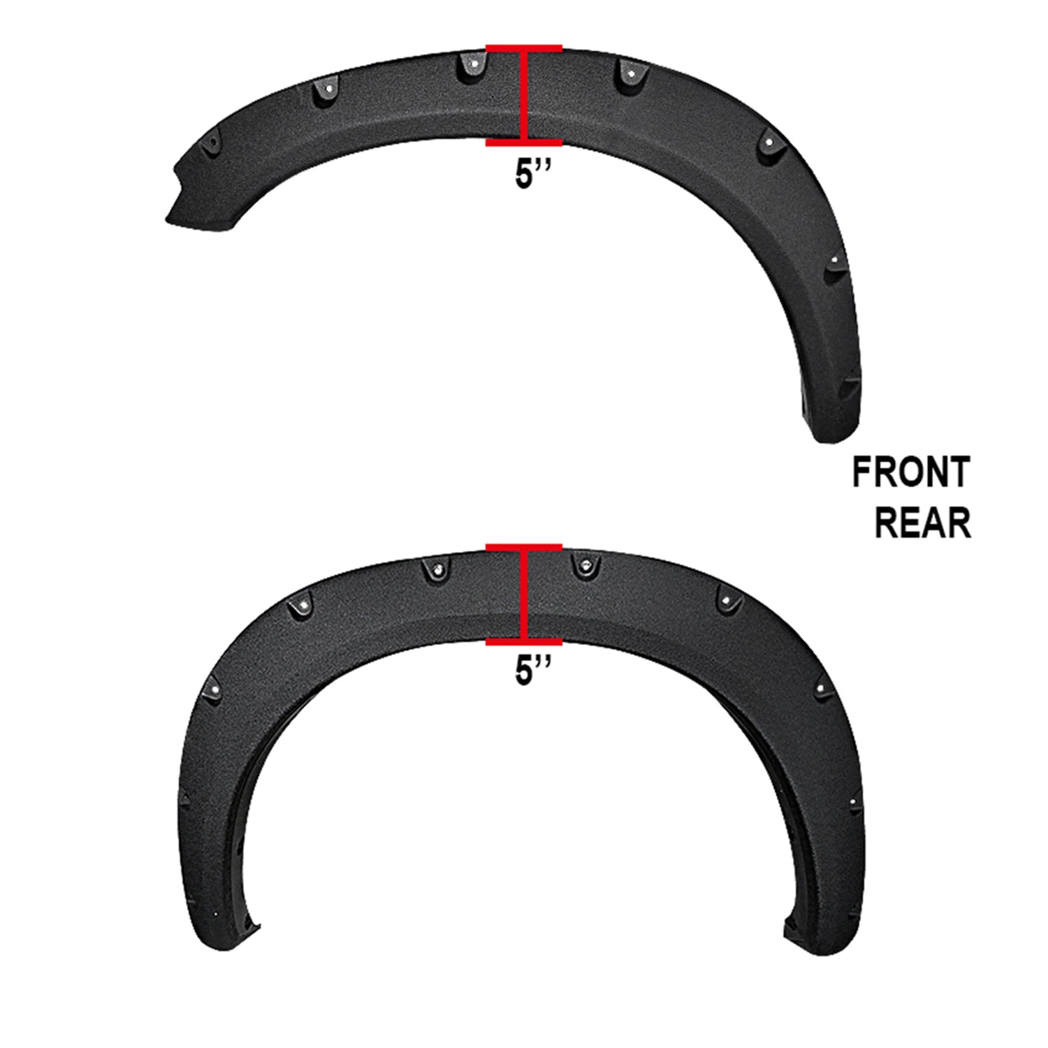 2009-2018 Dodge RAM 1500 / 2019-2021 RAM Classic Textured Rivet Fender Flares