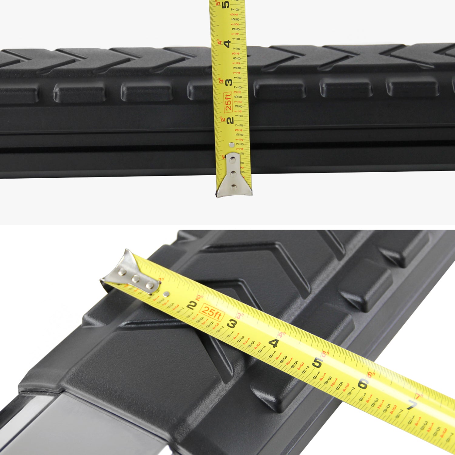 2009-2014 Ford F-150 Super Cab 5" Wide Alu Side Step Nerf Bars Steel Trim