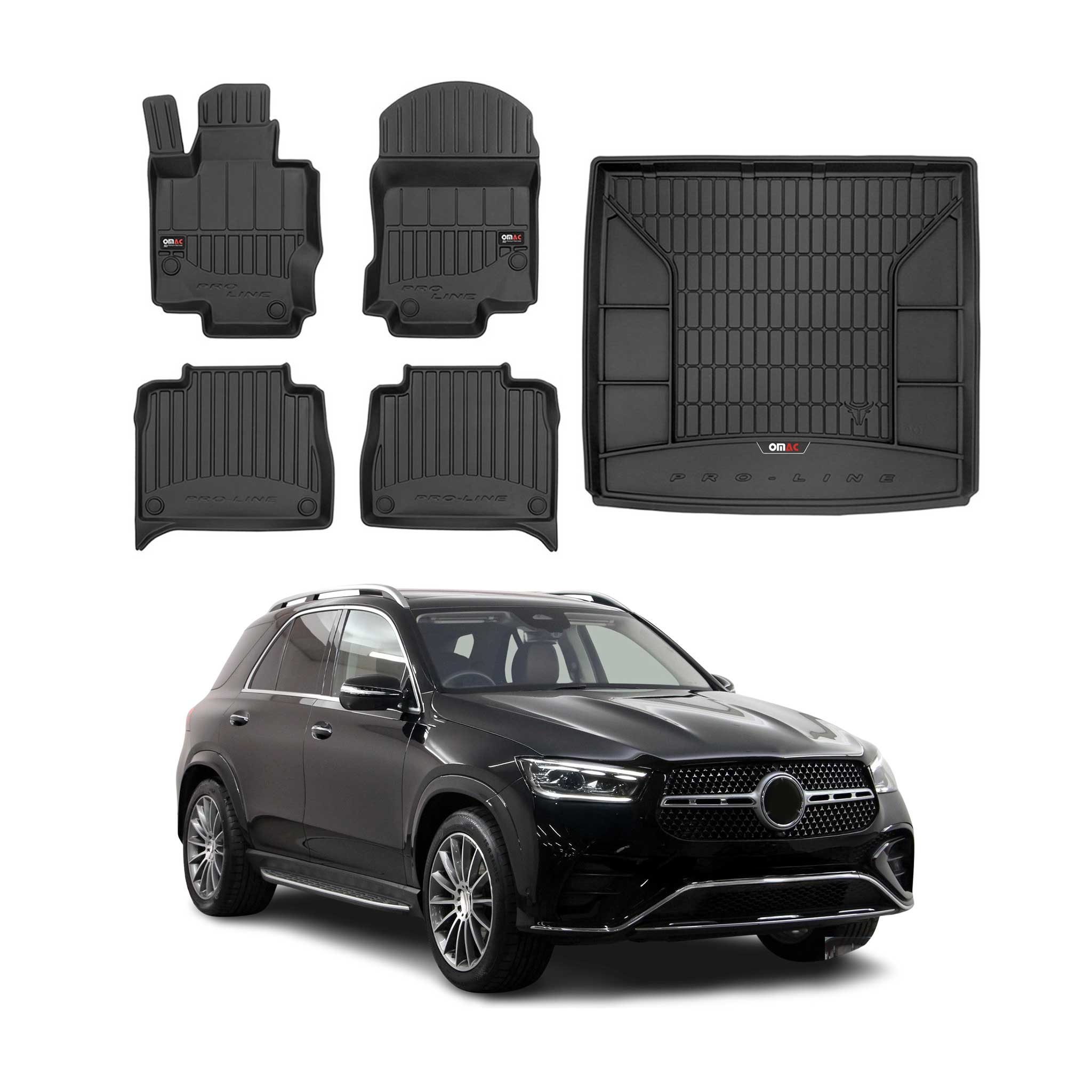 2020-2026 Mercedes GLE Class W167 Premium Floor Mats & Cargo Liner Full Set All Weather Heavy Duty