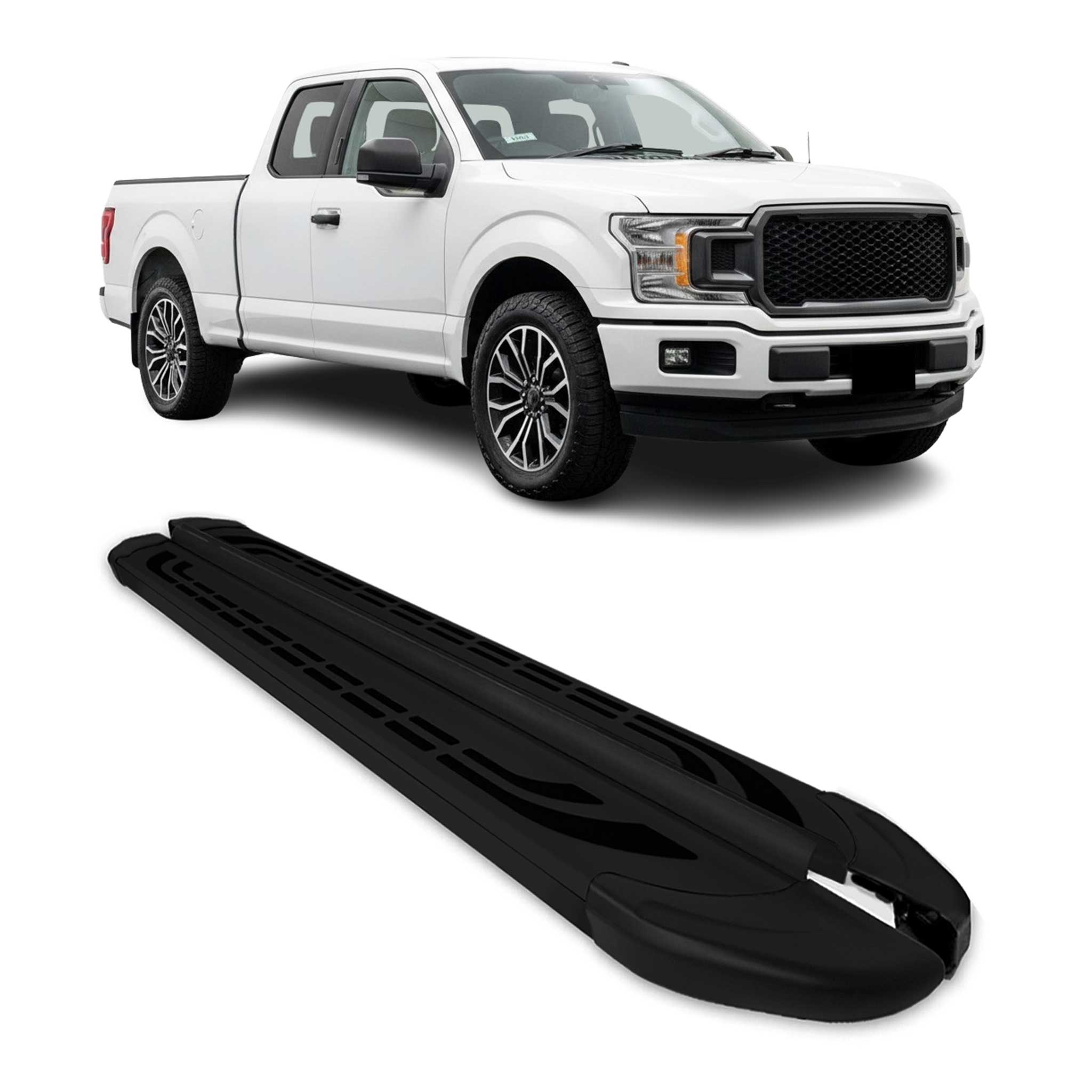 2015-2026 Ford F150 F250 F350 F450 Nerf Bar Side Step Running Boards Alu 2 Pcs