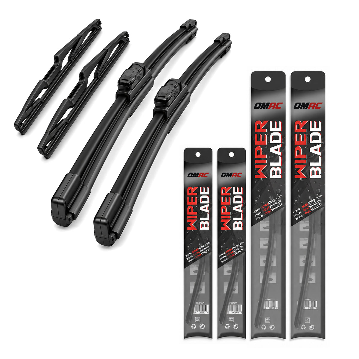 2016-2024 Mini Cooper Clubman F54 Front & Rear Windshield Wiper Blades Set