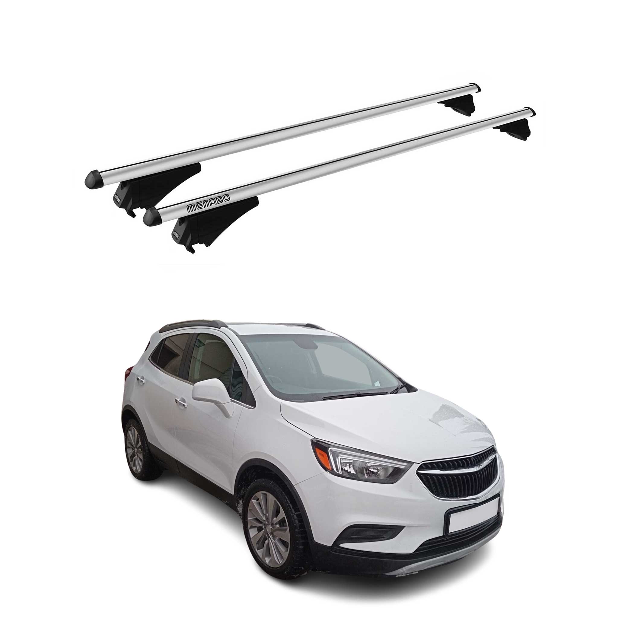 Top Roof Racks Cross Bars fits Buick Encore 2013-2022 Grey Aluminium Carrier