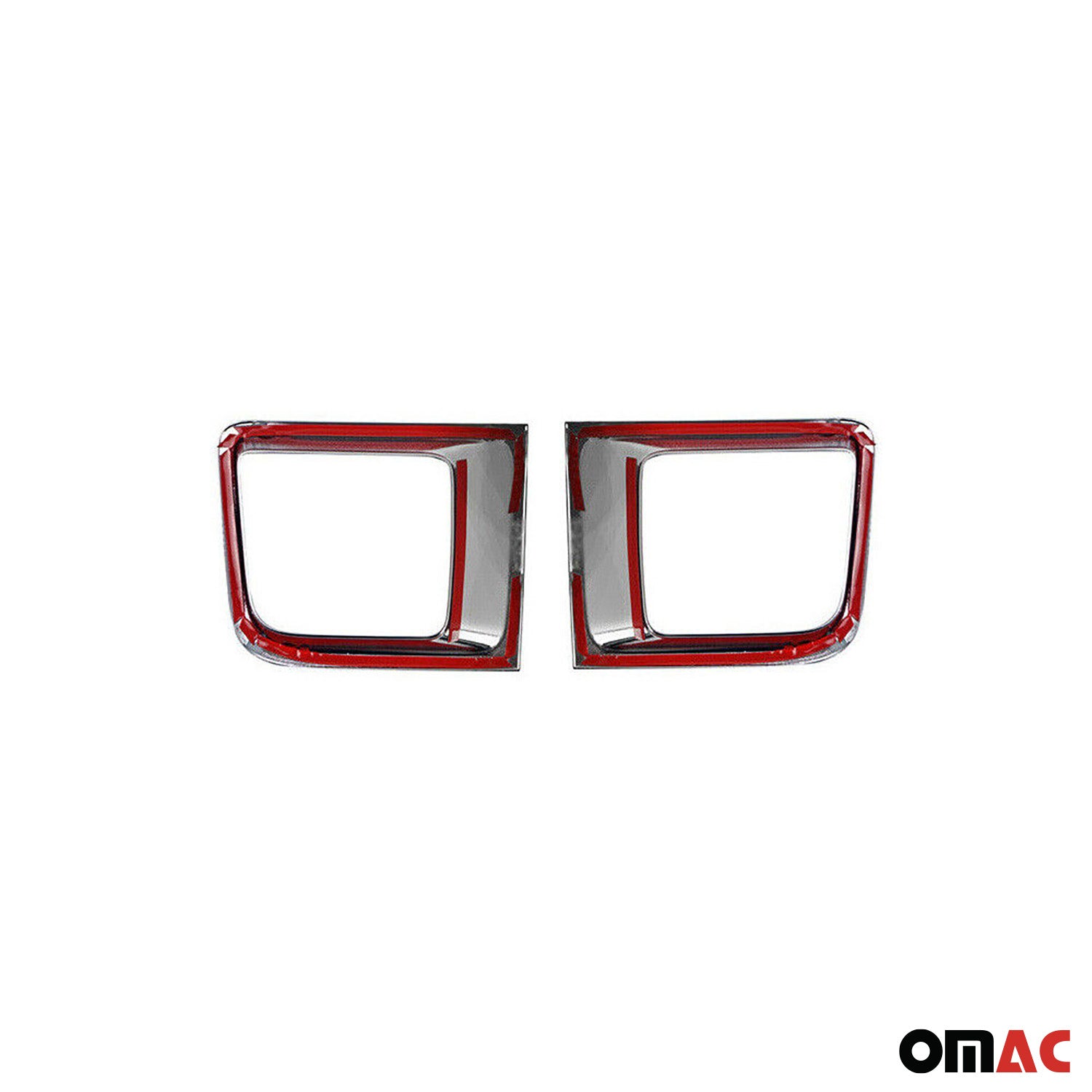 2015-2018 Jeep Renegade Front Bumper Grill Trim Molding ABS Red 2Pcs