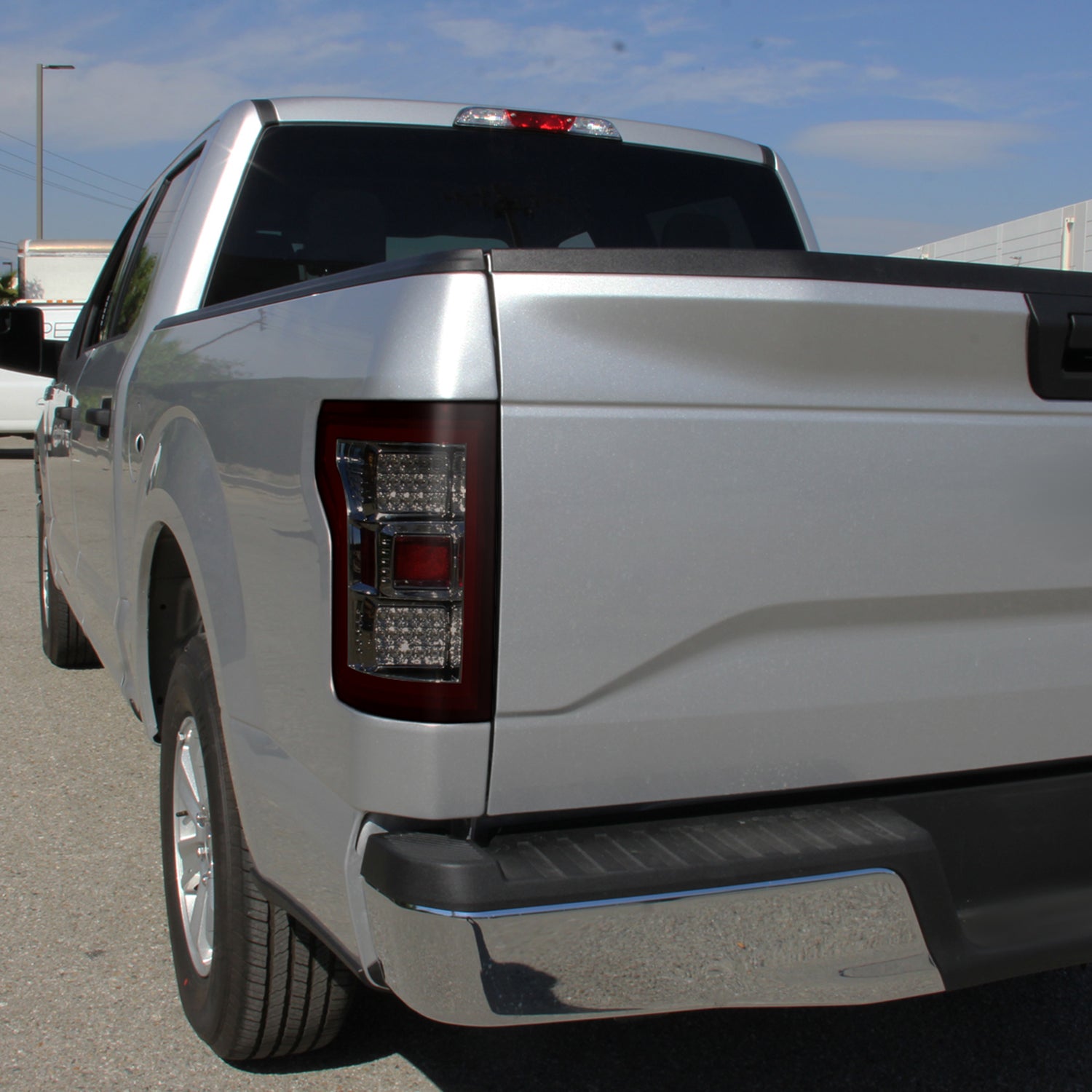 2018-2020 Ford F-150 LED Tail Lights Chrome Housing/Red Smoke Lens