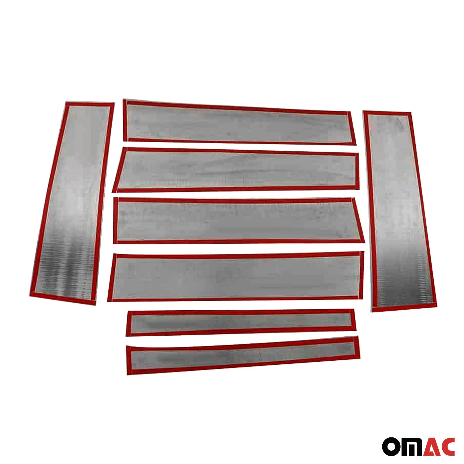 2015-2022 RAM ProMaster City Window B Pillar Posts Door Trim Stainless Steel Dark 8x