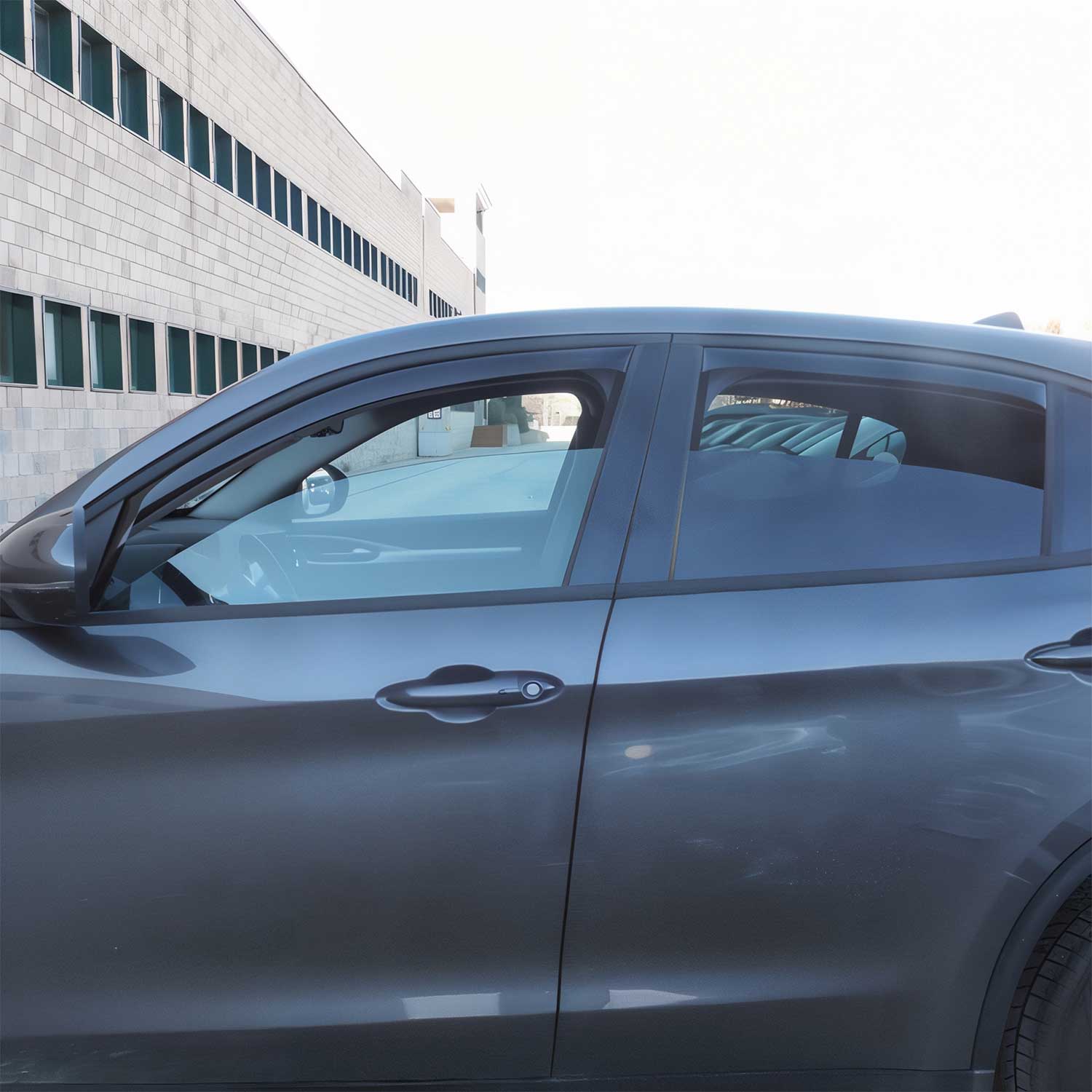 2017-2026 Alfa Romeo Stelvio Window Visor Vent Rain Deflector 4Pcs Smoke