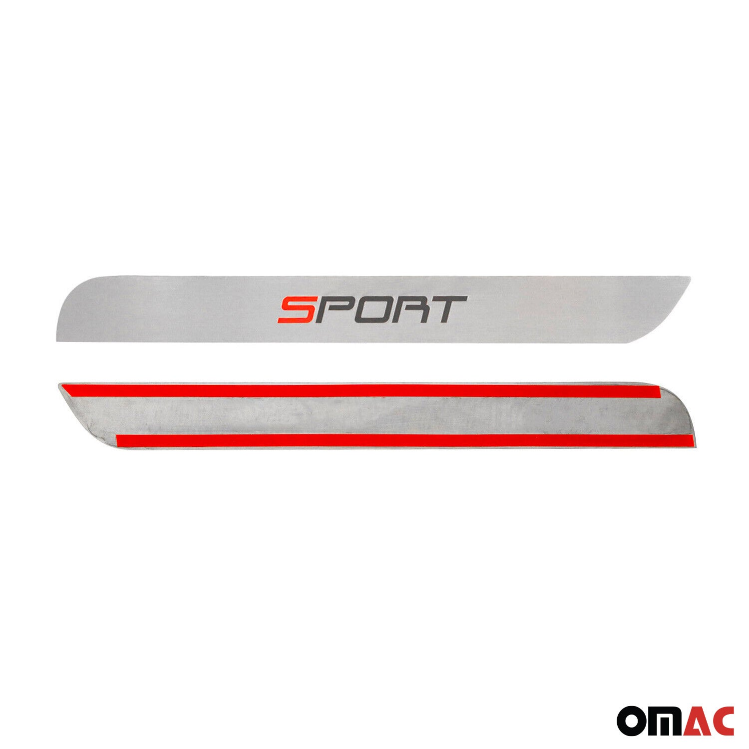 Door Sill Scuff Plate Protector Sport Universal Stainless Steel Chrome 2 Pcs