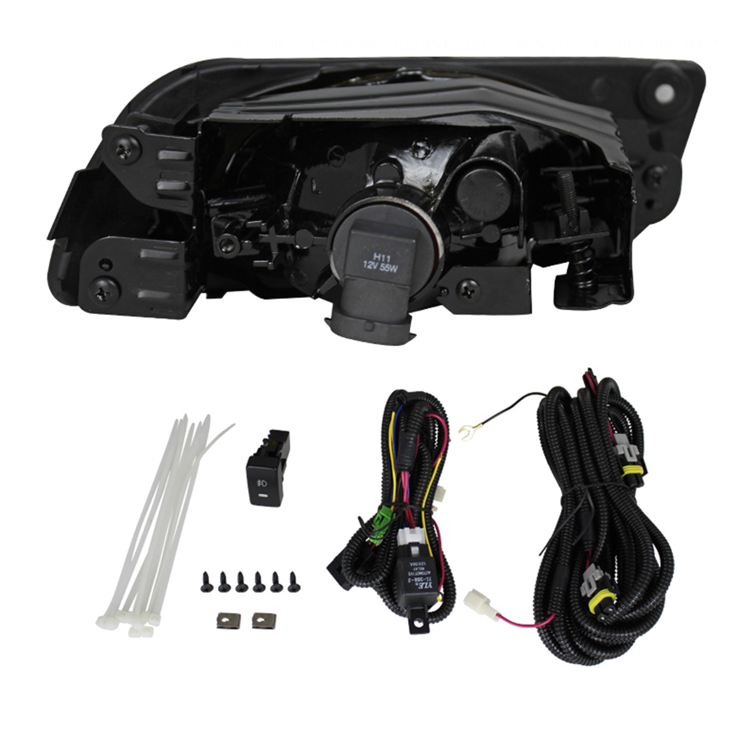 2012 Honda Civic Sedan H11 Fog Lights Kit Chrome Housing/Yellow Lens