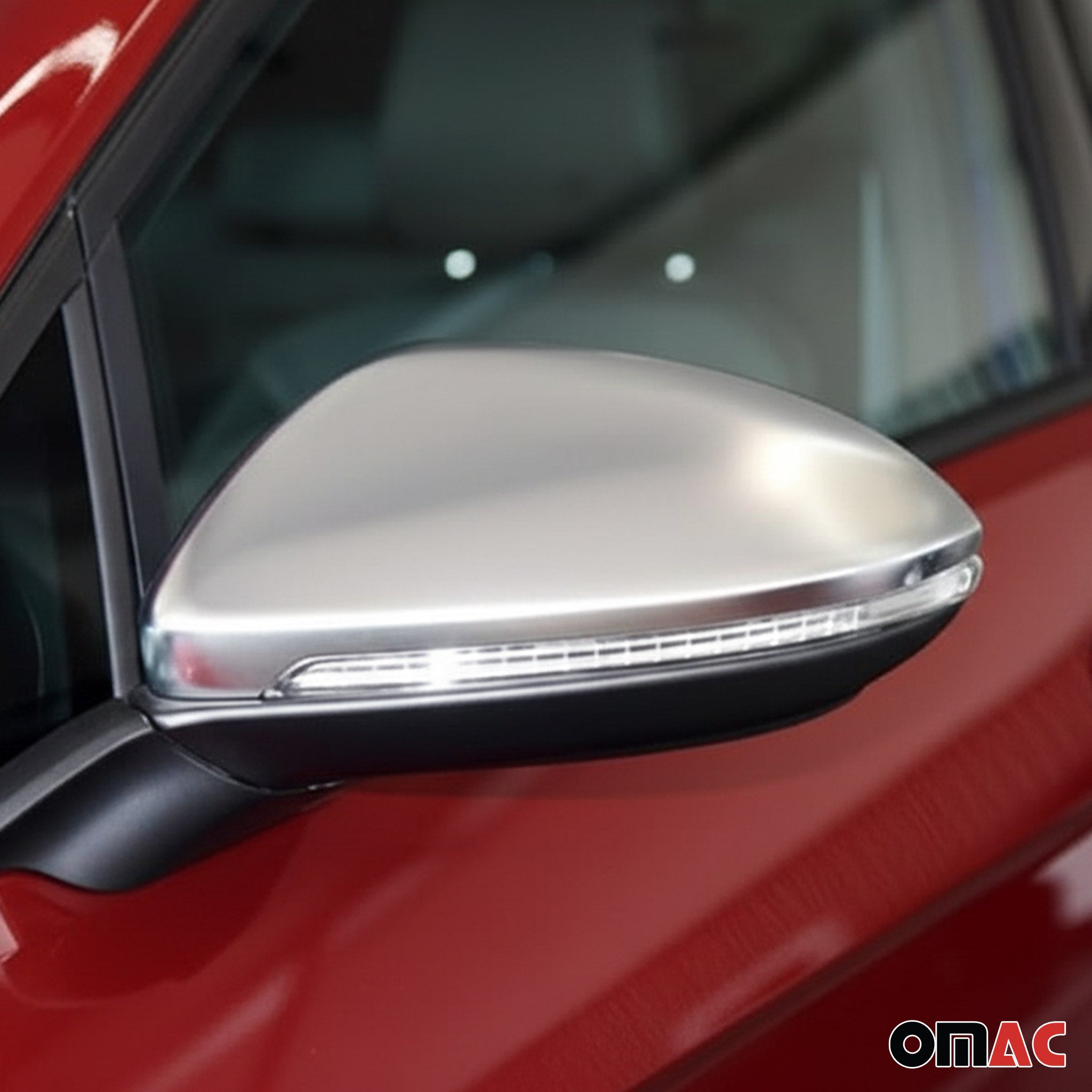 2010-2014 VW Golf Mk6 Side Mirror Cover Caps Matt Stainless Steel Silver 2 Pcs