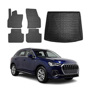 2018-2025 Audi Q3 Floor Mats & Cargo Liner Full Set All Weather Black